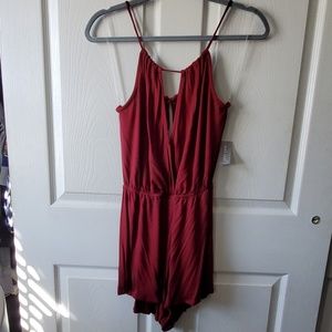 Burgundy romper